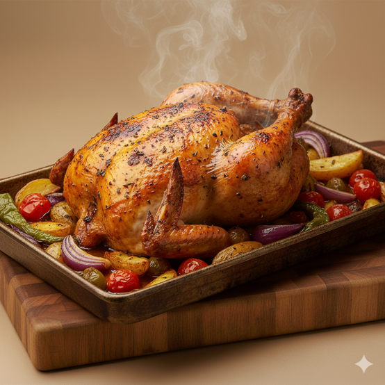 Tavuk Çevirme Tepside